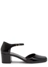 The Row Black Leather Penelope Pumps In Black