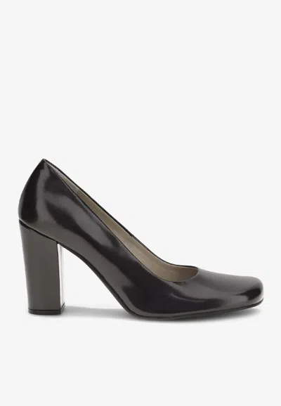 THE ROW PENELOPE 95 SHINY LEATHER PUMPS