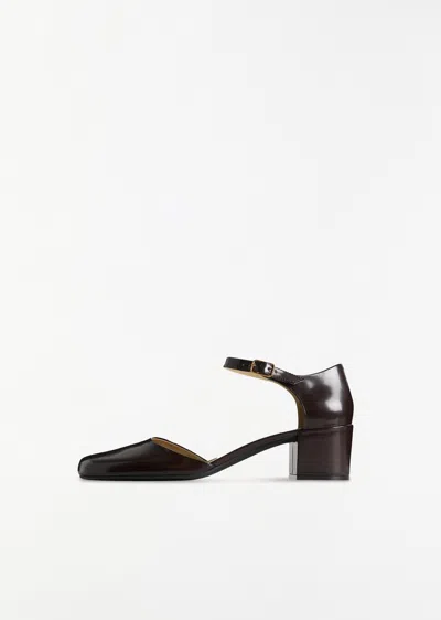 The Row Penelope Ankle Strap In Brown