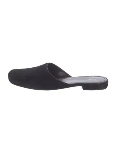Pre-owned The Row Penelope Calf Hair Mules In Black