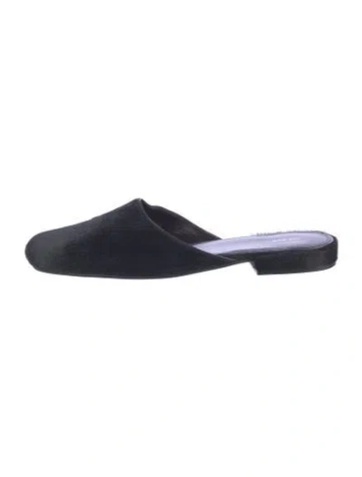 Pre-owned The Row Penelope Calf Hair Mules Calf Hair Mules In Black