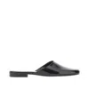 The Row Penelope Leather Mules In Black