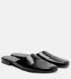 The Row Penelope Leather Mules In Black