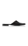 The Row Penelope Leather Mules In Black