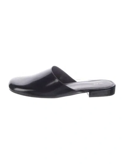 Pre-owned The Row Penelope Leather Mules In Black