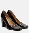 The Row Penelope Leather Pumps In Animal Print