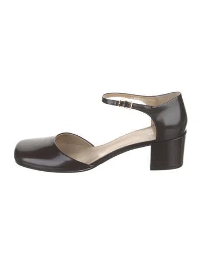 Pre-owned The Row Penelope Leather Pumps In Black
