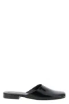 The Row Penelope Leather Pointed Toe Slippers In Black