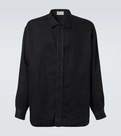 The Row Penn Denim Shirt In Black