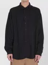 The Row Penn Long-sleeved Button-up Shirt In Black