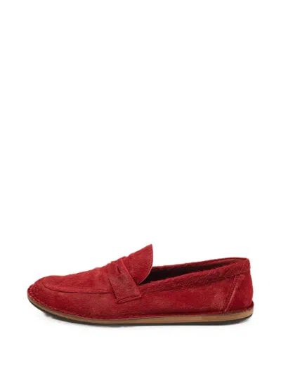 Pre-owned The Row Penny-strap Loafers In Red