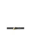 The Row Perforated Belt In Black