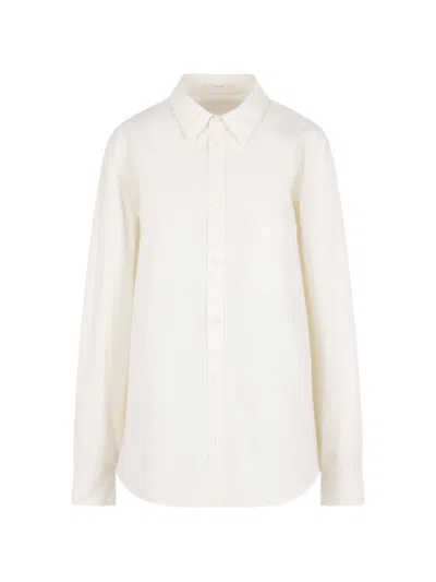 The Row Perlo Chest-pocket Long-sleeve Shirt In White