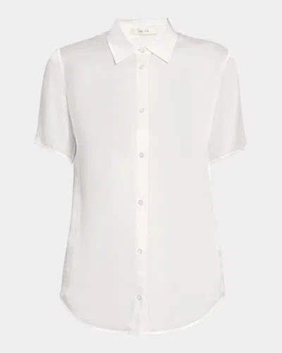 The Row Petrova Button-front Shirt In White