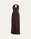 The Row Pharao Maxi Dress In Oak