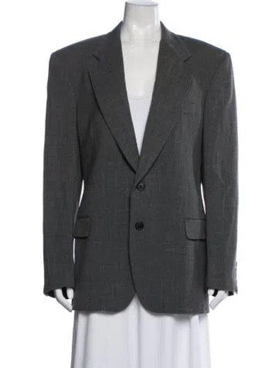 Pre-owned The Row Phil Virgin Wool Blazer In Gray