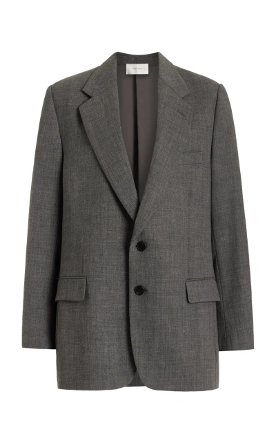 The Row Phil Wool Blazer In Grey