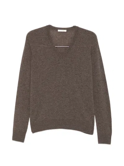 The Row Phora Cashmere Sweater In Brown