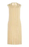 The Row Pilaria Striped Silk Midi Dress