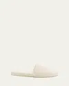 The Row Pillow Cozy Cotton Open-toe Slippers In Neutral