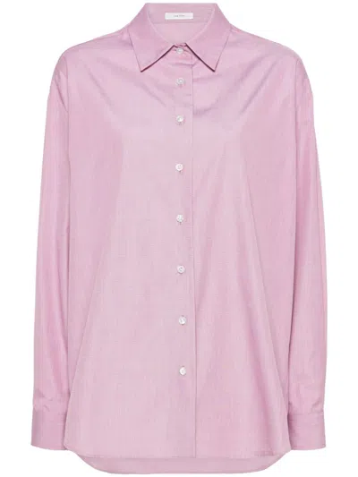The Row Pink Attica Cotton Shirt In Lhb Light Brick