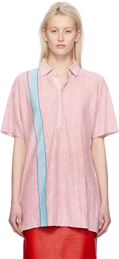 The Row Pink Eddie Polo In Pink Shade