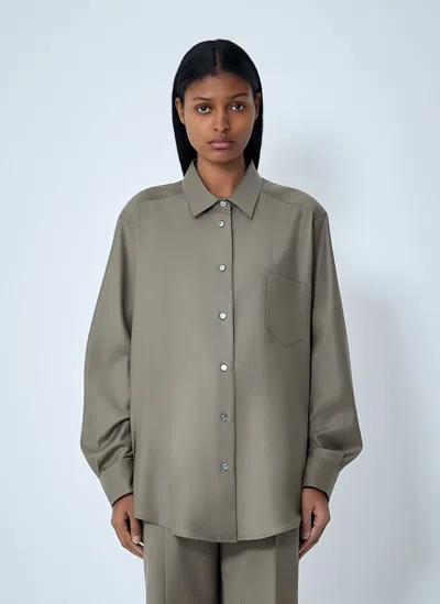 The Row Pino Shirt In Gray