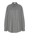 The Row Pino Virgin Wool Shirt In Gray