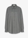 The Row Pino Oversized Wool-twill Shirt In Gray
