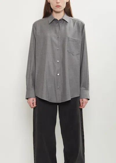 The Row Pino Virgin Wool Shirt In Gray