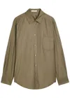 The Row Pino Wool Shirt In Green