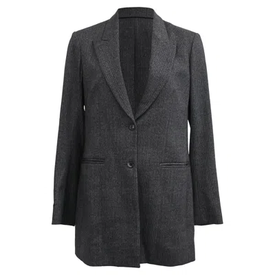 Pre-owned The Row Pinstripe Blazer In Grey Wool