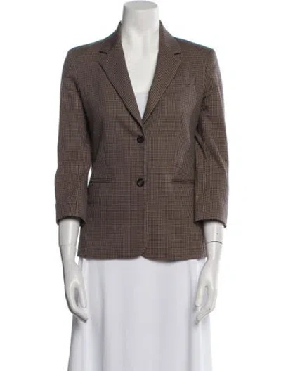 Pre-owned The Row Plaid Print Blazer In Neutral