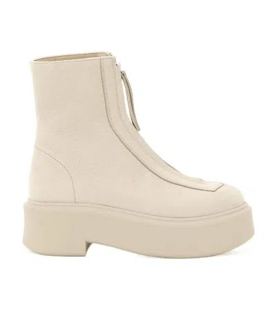 THE ROW THE ROW FRONT-ZIPPED ANKLE BOOTS