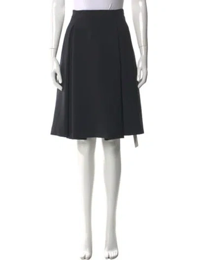Pre-owned The Row Pleated Accents Knee-length Skirt In Black
