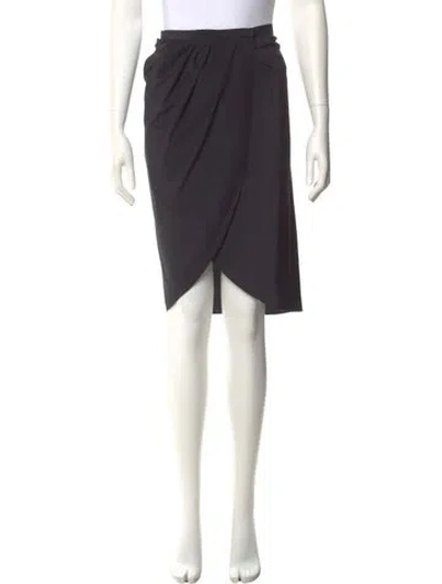 Pre-owned The Row Pleated Accents Knee-length Skirt In Black