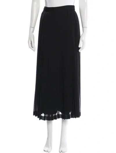 Pre-owned The Row Pleated Accents Long Skirt In Black