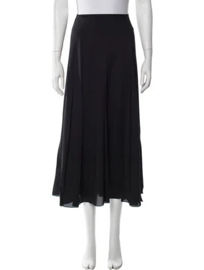 Pre-owned The Row Pleated Accents Long Skirt In Black