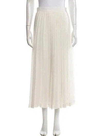 Pre-owned The Row Pleated Accents Long Skirt In White