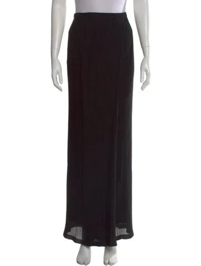 Pre-owned The Row Pleated Accents Midi Length Skirt In Black