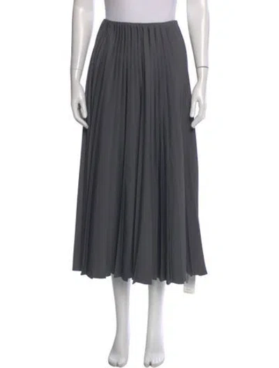 Pre-owned The Row Pleated Accents Midi Length Skirt In Gray