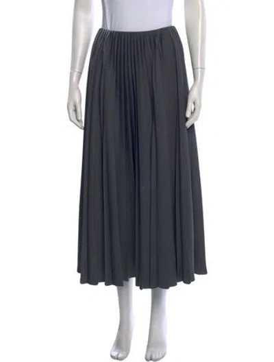 Pre-owned The Row Pleated Accents Midi Length Skirt In Grey