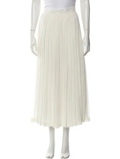 Pre-owned The Row Pleated Accents Midi Length Skirt In Neutral