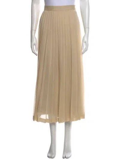 Pre-owned The Row Pleated Accents Midi Length Skirt In Neutral