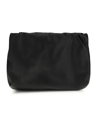 The Row Pleated Crossbody Bag In Black