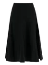 The Row Pleated Midi Skirt In Black