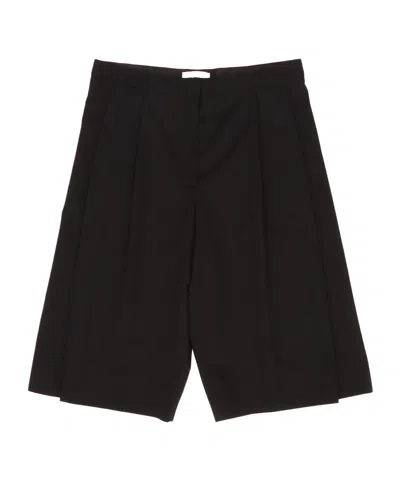 The Row Pleated Shorts In Black