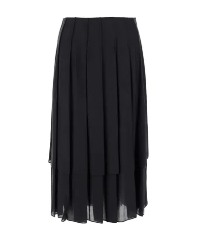 The Row Pleated Skirts In Black