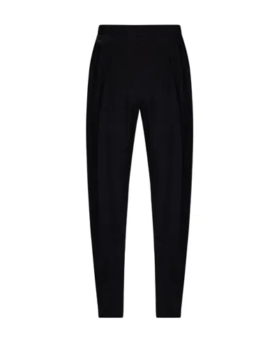 The Row Pleated Straight-leg Tailored Trousers In Black