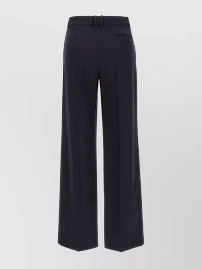 The Row Pleated Wide Leg Trousers With Pockets In Blue